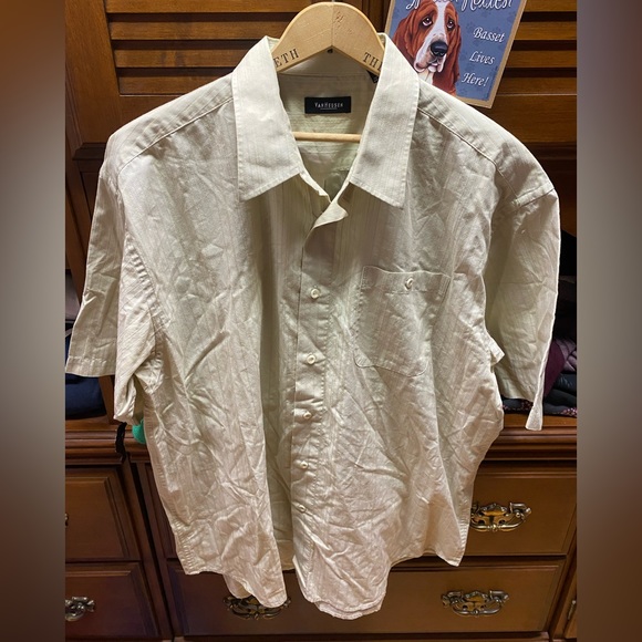 White Casual Button down Vanhusen shirt - Picture 1 of 4